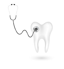 Image showing stethoscope and tooth