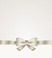 Image showing silver ribbon with bow