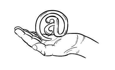 Image showing sketch of the e-mail sign