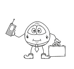 Image showing emoticon businessman sketch