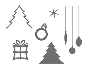 Image showing christmas silhouettes