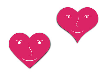 Image showing hearts with face