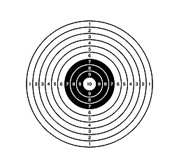 Image showing black and white target