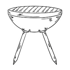Image showing sketch of the grill