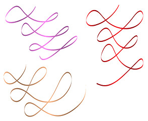 Image showing twisted shining ribbons