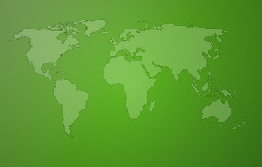 Image showing green worldmap