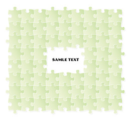 Image showing green puzzle field