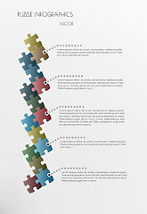 Image showing infographic puzzle vector