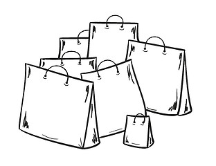 Image showing few bags for shopping