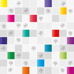 Image showing field of gray and color squares