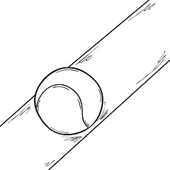 Image showing tenis ball on the line