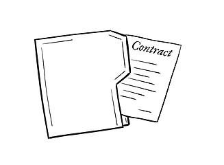 Image showing folder with contract paper