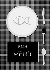 Image showing fish menu