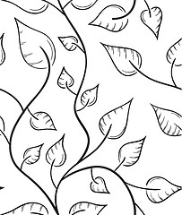 Image showing leaves seamless pattern