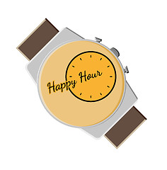 Image showing happy hour background with watch