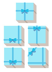 Image showing flat style, wrapped gift or gift card