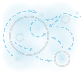 Image showing circles with blue arrows