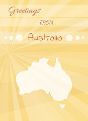 Image showing greetings from australia