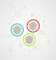 Image showing infographics - three color circle panels