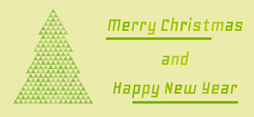 Image showing retro merry christmas and happy new year card
