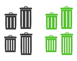 Image showing trash can silhouette