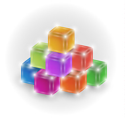 Image showing pyramid of cubes