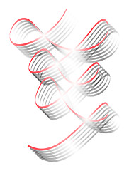 Image showing twisted shining ribbons