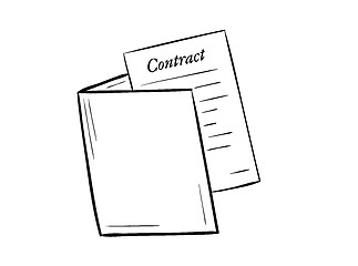 Image showing folder with contract paper