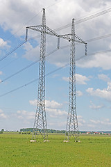 Image showing high voltage power lines