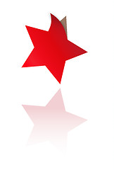 Image showing red star with one bent corner