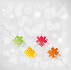 Image showing vector puzzle path background