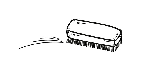 Image showing brush and cleaning up