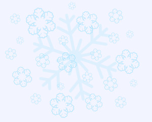 Image showing abstract christmas snow flakes