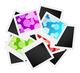 Image showing photo frame collection with bubbles or blank