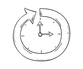 Image showing arrow and clock