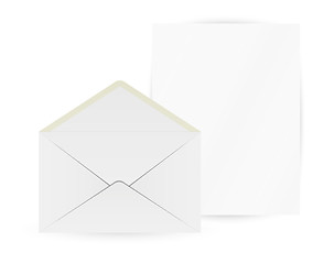 Image showing white envelope and paper