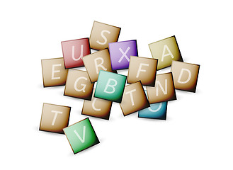 Image showing cubes and letters