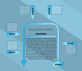 Image showing blue timeline infographic template