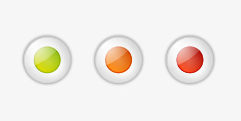 Image showing light buttons with green, orange and red color