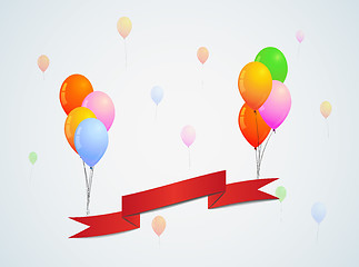 Image showing balloons and ribbon
