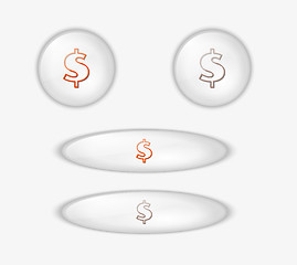 Image showing button with dollar currency symbol