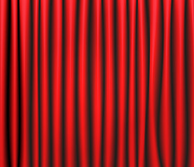 Image showing red curtain