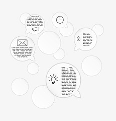 Image showing Vector circles and speak bubbles infographic template