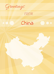 Image showing greetings from china
