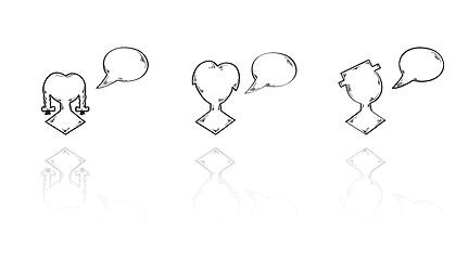 Image showing silhouette speak bubble