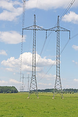 Image showing high voltage power lines