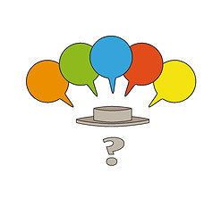 Image showing question mark and speak bubbles