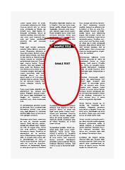 Image showing vector newspaper with highlighting