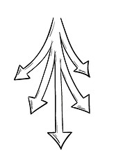 Image showing five arrows