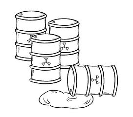 Image showing barrels with dangerous fluid